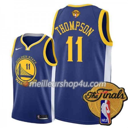 Maillot Basket Homme Golden State Warriors Klay Thompson 11 2018 NBA Finals Nike Bleu Swingman